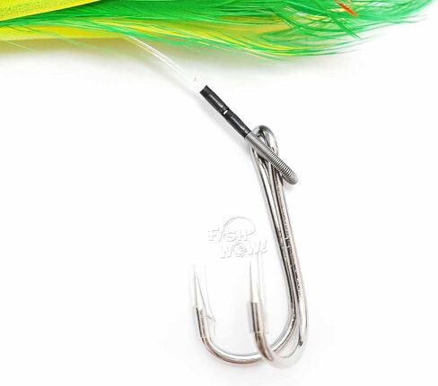 6" Fishing Tuna Feather Rig Trolling Bullet Jet Head Lure - Mexican Flag Green Yellow Red in Saudi Arabia