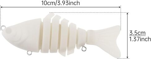 2pcs Multi Jointed Unpainted Fish Lure Swimbait Hard Bait, Slow Sinking Fishing Lures Bodies Set, Blanks Unpainted Crankbait DIY for Bass in Saudi Arabia