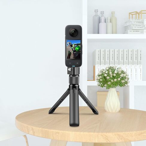 Insta 360 X4/X3 رصاصة الوقت مقبض ترايبود قبضة دوارة ل DJI Pocket 3/ Go pro، PULUZ سطح المكتب ترايبود حامل عمل كاميرا Selfie عصا in Saudi Arabia