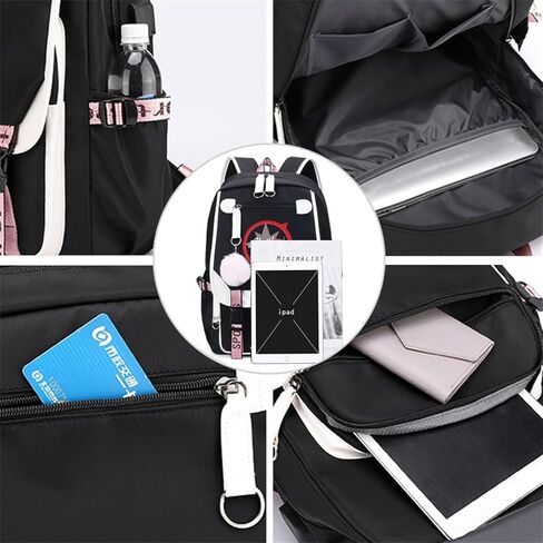 حقيبة ظهر Stray SKZ للأطفال من Merch، حقيبة كتب SKZ حقيبة ظهر كاجوال (أسود 4) in Kuwait
