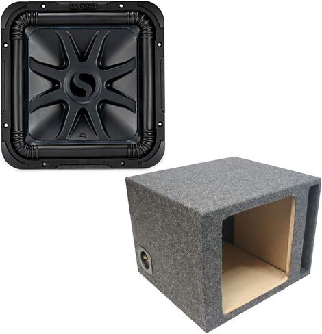 KICKER 44L7S124 صوت سيارة Solo-Baric 12 مضخم صوت مربع L7 مزدوج 4 أوم فرعي و112SQV فردي 12 بوصة صندوق فرعي مربع بفتحات تهوية in Kuwait