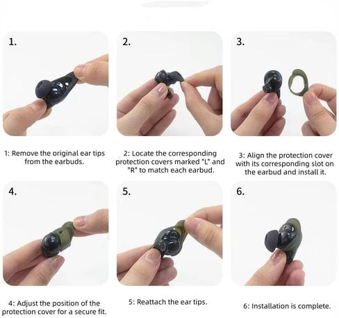 3 Pairs Replacement Ear Tips for Bose QuietComfort Earbuds II (2022) & Bose QuietComfort Ultra Earbuds (2023)- Anti-Slip Silicone Wingtip Covers Eartip-Black in Saudi Arabia