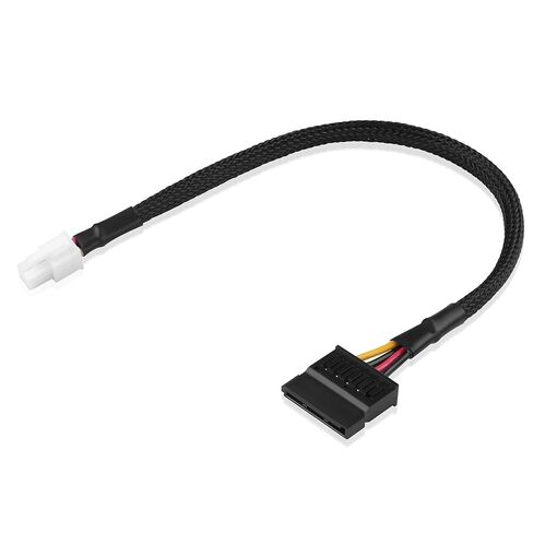 ATX 4 Pin to SATA Power Adapter Cable for Q77 Q75 E450 E350 D510 Motherboard, 18AWG Braided Sleeves, Compatible with HDD SSD Liquid CPU Cooler 33cm/12-in in Saudi Arabia