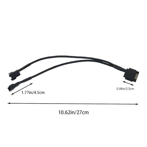 4PCS Black PC Fan Splitter 15 Pin SATA Connector Suitable for 3 or 4 Pin Motherboard/CPU Plug in Saudi Arabia