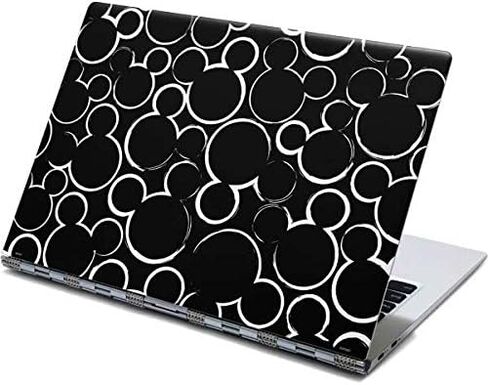 Skinit Decal Laptop Skin Compatible with Yoga 910 2-in-1 14in Touch-Screen - Officially Licensed Disney Mickey Mouse Silhouette Design in Saudi Arabia