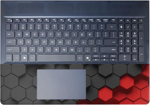 Laptop Skin Compatible with Alienware 16/16X Aurora (2025) - Two-Tone Hex - Premium 3M Vinyl Protective Wrap Decal Cover - Easy to Apply | Crafted in The USA by MightySkins in Saudi Arabia
