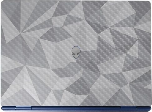 Laptop Skin Compatible with Alienware 16/16X Aurora (2025) - Two-Tone Hex - Premium 3M Vinyl Protective Wrap Decal Cover - Easy to Apply | Crafted in The USA by MightySkins in Saudi Arabia