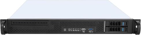 هيكل خادم 1U Rackmount، حافظة كمبيوتر صناعية مقاس 19 بوصة مع منافذ USB 3.0+2.0، hotswap 2 * 2.5 بوصة، أسود in Saudi Arabia