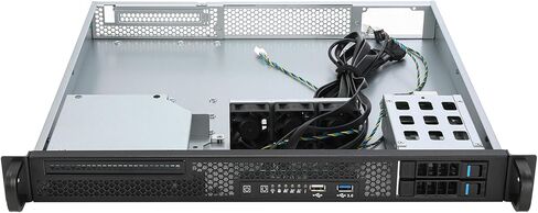 هيكل خادم 1U Rackmount، حافظة كمبيوتر صناعية مقاس 19 بوصة مع منافذ USB 3.0+2.0، hotswap 2 * 2.5 بوصة، أسود in Saudi Arabia