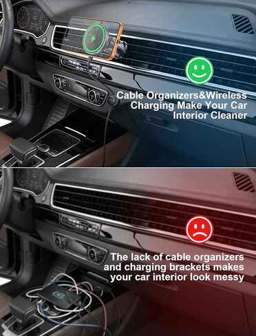 MOKPR for iPhone Magsafe Car Mount Charger, Wireless Car Charger Magnetic Car Phone Holder for Dash Air Vent-LED RGB HandsFree Car Mount Fast Car Charger for iPhone 17/16/15/14/13/12 Series in Saudi Arabia