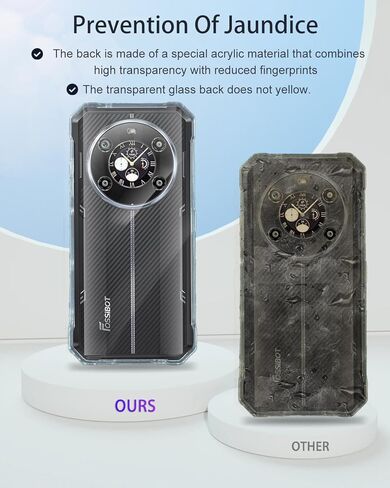 Case Cover for FOSSIBOT F109 / F109S 5G, Phone Case with Ring Buckles and Lanyards, Premium TPU Material Protective Shell, Protective Cover with Scratch and Drop Resistant, Transparent in Saudi Arabia