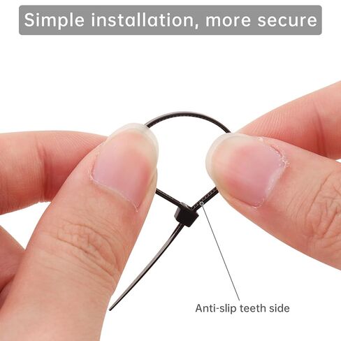 50 Sets M6 x 20mm Rack Mount Screws Kit with Cage Nuts, Washers & 100 Self-Locking Cable Ties for Server Cabinets, Shelves, Routers | Galvanized Carbon Steel in Kuwait