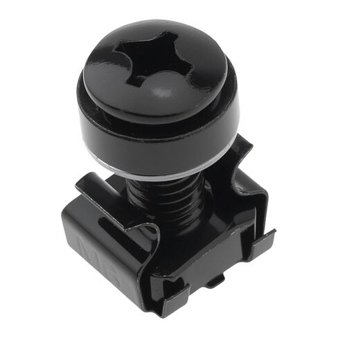 50 Sets M6 x 20mm Rack Mount Screws Kit with Cage Nuts, Washers & 100 Self-Locking Cable Ties for Server Cabinets, Shelves, Routers | Galvanized Carbon Steel in Kuwait