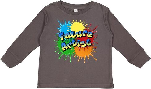 inktastic Future Artist- Pop Art Style with Paint Toddler Long Sleeve T-Shirt in Saudi Arabia