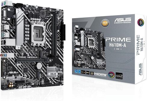 ASUS Prime H610M-A-CSM Intel® H610 (LGA 1700) CSM Business mATX Motherboard, with PCIe 4.0, 2X M.2, DDR5, 1GbE LAN, DP, HDMI™, VGA, USB 3.2 Gen 2 Ports, ASUS Control Center Express IT Management in Saudi Arabia