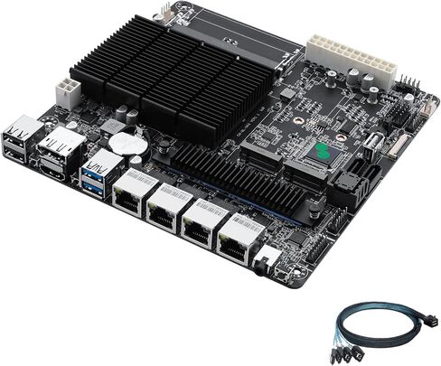 اللوحة الأم StoneStorm 6-Bay NAS Mini-ITX، 4 منافذ i226-v 2.5 جيجابت، سيليرون J4125 رباعي النواة 4 خيوط، حتى 2.7 جيجا هرتز، 2 DDR4، 2 M.2 NVMex1 2280، 2 SATA3.0، SFF-8643(4 SATA3.0 6 جيجابت/ثانية)، شاشة مزدوجة 4K in Kuwait