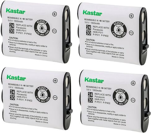 بطارية بديلة Kastar 4 عبوات لباناسونيك نوع 24 P511 P-P511 PP511 P-P511A PP511A PP511A/1B HHR-P511، باناسونيك نوع 30 HHR-P402 HHRP402 HHR-P402A HHRP402A N4HKGMA0001 N4HKGMA00001 in Saudi Arabia