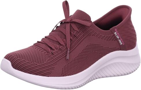 حذاء رياضي نسائي من SKECHERS Ultra Flex 3.0-Brilliant Path سهل الانزلاق بدون استخدام اليدين، Burg=Burgundy، 5 in Kuwait