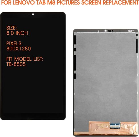 استبدال الشاشة لينوفو تاب M8 HD لينوفو TB-8505X شاشة الكريستال السائل TB-8505F TB-8505FS LCD محول الأرقام اللمس الجمعية إصلاح أجزاء in Saudi Arabia