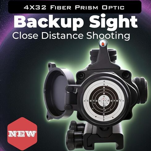 نطاق نقطة من الألياف الحمراء 4x32 مع نظام رؤية لـ Picatinny 20mm Rail Yotto 7.62 x 39 Laser Sight in Kuwait