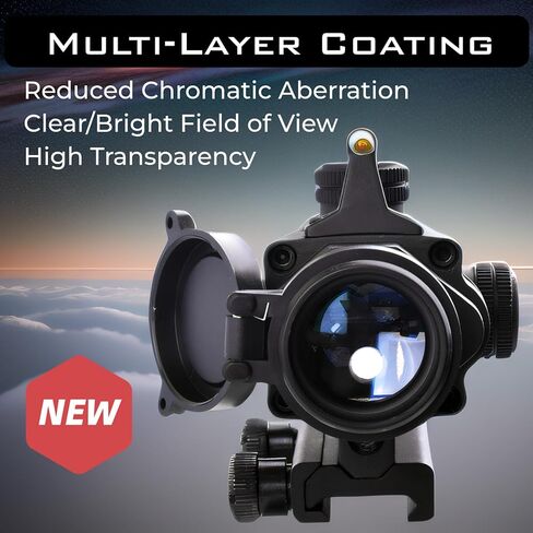 نطاق نقطة من الألياف الحمراء 4x32 مع نظام رؤية لـ Picatinny 20mm Rail Yotto 7.62 x 39 Laser Sight in Kuwait