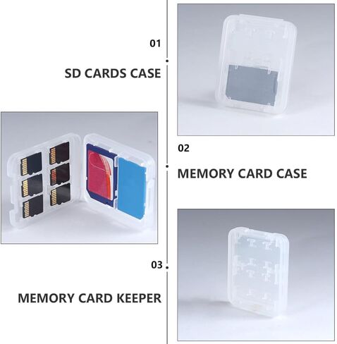 20 Pcs Memory Card Case Box with 8 Slots Portable Flash Card Storage Holder for Travel and Electronics in Saudi Arabia