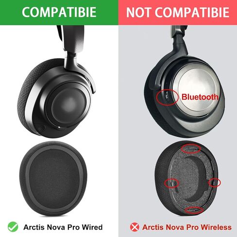 Defean Mesh Fabric Earpads Replacement Compatible with SteelSeries Arctis Nova Pro Wired, Nova 1/1X/1P/3/3P/3X/4/4P/4X/5/5P/5X/7/7X/7P Headphons,(Do Not Fit Arctis Nova Pro Wireless) in Saudi Arabia