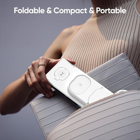 محطة شحن لاسلكية 7 في 1 لأجهزة Apple، شاحن لاسلكي مغناطيسي ACOZVIN و4 منافذ USB (PD65W USB-C)، قابس مسطح بسلك بطول 5 أقدام، حامل شاحن قابل للطي لأجهزة MacBook وiPhone 16/15/14 وiWatch وAirPods in Saudi Arabia