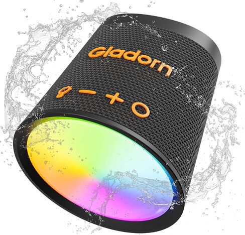 Portable Bluetooth Speaker Wireless with 9 Color Lights, 20H Playtime, Stereo Pairing, Deep Bass, IPX6 Waterproof, Bluetooth 5.3, Small Speaker for Home, Party, Outdoor, Camping, Beach, Gift in Saudi Arabia