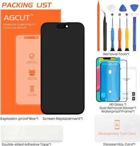 AGCUT INCELL لفون 14 برو ماكس استبدال الشاشة لفون 14Pro ماكس شاشة LCD A2894 A2651 A2893 A2895 LCD محول الأرقام شاشة تعمل باللمس الجمعية إصلاح أطقم in Kuwait