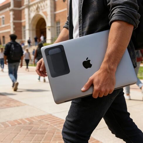 حافظة محرك أقراص صلبة محمولة لاصقة للكمبيوتر المحمول، متوافقة مع محرك أقراص الحالة الصلبة SSD المحمول الخارجي والكابل والمزيد، حافظة محرك الأقراص الصلبة الخارجية - حقيبة محرك أقراص ثابتة ملفوفة، أسود in Kuwait