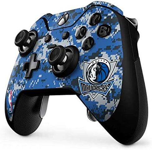 ملصق Skinit المخصص للألعاب متوافق مع وحدة تحكم Xbox One Elite - تصميم مرخص رسميًا من NBA Dallas Mavericks Digi Camo in Saudi Arabia