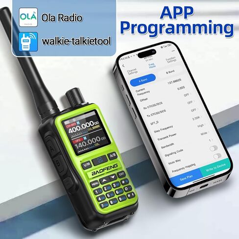 BAOFENG UV-5R MINI Ham Radio يده UV5R أجهزة اتصال لاسلكية طويلة المدى قابلة لإعادة الشحن في حالات الطوارئ NOAA الطقس اتجاهين راديو APP برمجة ثنائي PTT متعدد الموجات USB-C شاحن للصيد والتخييم، 2 حزمة in Kuwait