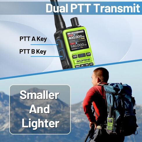 BAOFENG UV-5R MINI Ham Radio يده UV5R أجهزة اتصال لاسلكية طويلة المدى قابلة لإعادة الشحن في حالات الطوارئ NOAA الطقس اتجاهين راديو APP برمجة ثنائي PTT متعدد الموجات USB-C شاحن للصيد والتخييم، 2 حزمة in Kuwait