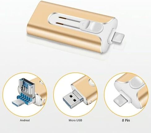 128GB Flash Drive for Phone USB Memory Stick Thumb Drives, High Speed USB Stick Phone Flash Drive for Photos Videos,Photo Stick External Storage for Phone/Pad/Android/Laptop in Saudi Arabia