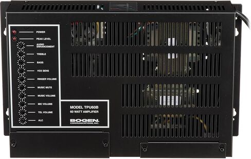 مضخم صوت Bogen TPU-100B، 100 وات، مدخلات ميكروفون وموسيقى متوازنة، كتم صوت الموسيقى المنشط بالصوت، مخرجات 16 أوم 25 فولت CT 70 فولت، متضمنة رنين ليلي، تحكم تلقائي مدمج في المستوى in Kuwait