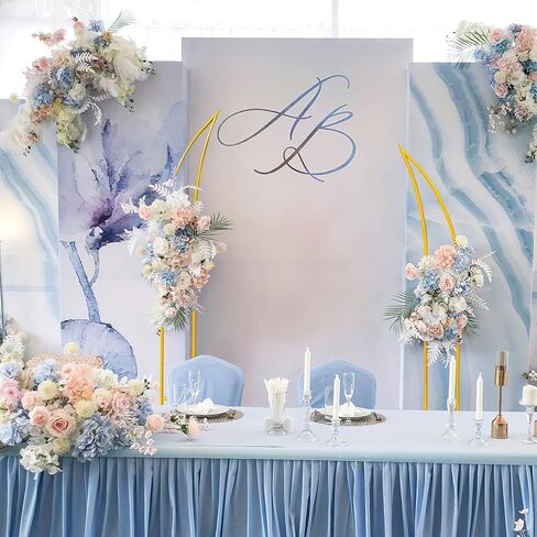 حامل خلفية قوس الزفاف المنحني باللون الذهبي، حامل بالون قوس نصف القمر لحفلات الزفاف وحفلات استقبال المولود الجديد وحفلات أعياد الميلاد وديكور عيد الميلاد in Kuwait