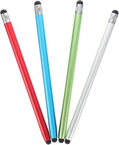 4pcs Dual-Ended Capacitive Stylus Pens for Touch Screens Smooth Writing Experience Compatible with Phones and Tablets Multi-Color for Drawing and Note Taking in Saudi Arabia