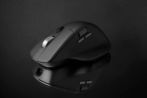Keychron M6 Wireless All Silent Gaming Optical Mouse, 8000Hz Tri-Mode 2.4 GHz/Bluetooth 5.3/Wired, PixArt 3950 Sensor, 30000 DPI, Magnetic Metal Scroll Wheel for Windows PC/Mac - Black in Saudi Arabia