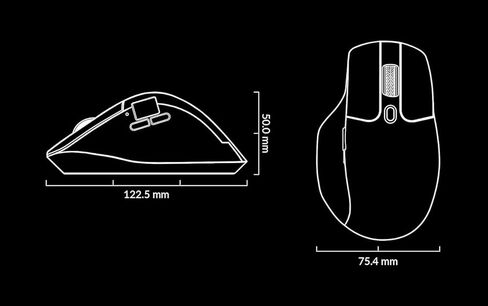 Keychron M6 Wireless All Silent Gaming Optical Mouse, 8000Hz Tri-Mode 2.4 GHz/Bluetooth 5.3/Wired, PixArt 3950 Sensor, 30000 DPI, Magnetic Metal Scroll Wheel for Windows PC/Mac - Black in Saudi Arabia