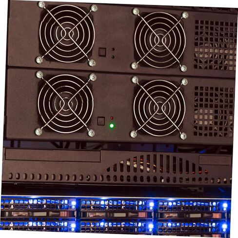 TEHAUX 10 قطع من شبكات مروحة الكمبيوتر مع مسامير وأغطية شبكية مقاومة للغبار لتبريد تدفق الهواء العالي وحارس مروحة الحديد المجلفن لسطح المكتب ومحطة العمل in Kuwait