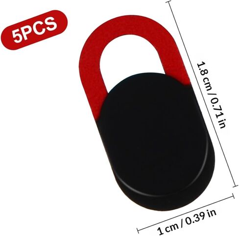 NUOBESTY 5pcs Privacy Webcam Covers for Laptop and Phone, Camera Cover Protector Stickers, Black and Red, Compatible with Computers and Smartphones, Anti-peep Security Solution in Saudi Arabia