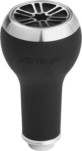 Non-Slip TPE Power Knob 1.1 inches (27 mm) Compatible for Shimano Stradic SLX, Daiwa Zillion Tatula Fuego, Spinning Baitcasting Reel (Black Silver) in Saudi Arabia