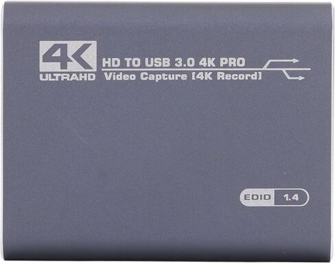 Dpofirs 4K Video Capture Card, Stable Performance Plug and Play Multimedia Interface USB HD Portable Latency Video Capture Card for Digital SLR for Console in Saudi Arabia