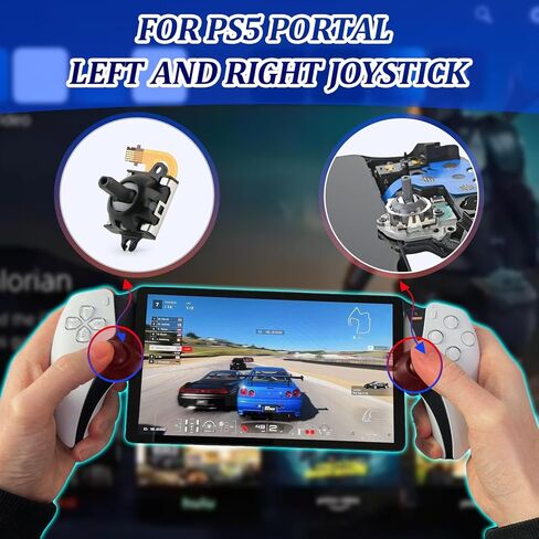لاستبدال عصا التحكم لتأثير قاعة البوابة PS5 لبوابة PlayStation Portal PS Portal مستشعر تناظري ثلاثي الأبعاد عصا الإبهام المحمولة أدوات إصلاح الملحقات (عصا التحكم اليسرى واليمنى) in Kuwait