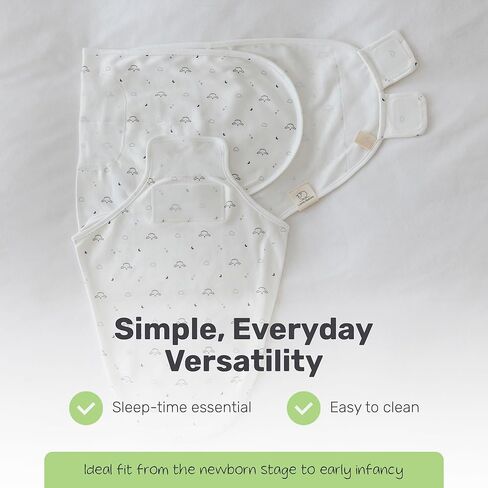 Snug Newborn Swaddle, Breathable & Premium Cotton Sleep Swaddle Blankets for Newborns with Adjustable Fit, Secure & Gentle on Delicate Skin, Adorable Patterns for Baby Boys & Girls in Kuwait