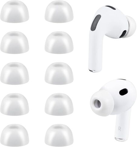 5 أزواج من رؤوس الأذن من إسفنج الذاكرة من SOULWIT لأجهزة AirPods Pro 3 (الجيل الثالث 2025)، ملحقات وسائد أذن بديلة Pro3 (أبيض/متنوع) in Kuwait