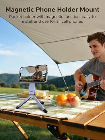 حامل هاتف مغناطيسي قابل للتعديل يدور 360 درجة من UGREEN لحامل ثلاثي Magsafe متوافق مع منفذ لولبي 1/4 بوصة مع iPhone 17 16 15 14 13 12 Pro Max Air، حامل الهاتف الخلوي وملحقات أساسيات السفر in Kuwait