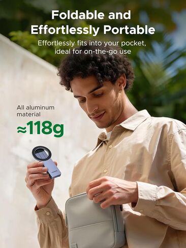 حامل هاتف مغناطيسي قابل للتعديل يدور 360 درجة من UGREEN لحامل ثلاثي Magsafe متوافق مع منفذ لولبي 1/4 بوصة مع iPhone 17 16 15 14 13 12 Pro Max Air، حامل الهاتف الخلوي وملحقات أساسيات السفر in Kuwait