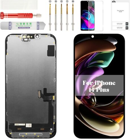 شاشة TFT لهاتف iPhone 14 Plus لهاتف iPhone 14 Plus محول رقمي LCD لهاتف iPhone 14 Plus مجموعة بديلة تعمل باللمس A2886 A2632 A2885 A2896 A2887 أسود in Saudi Arabia